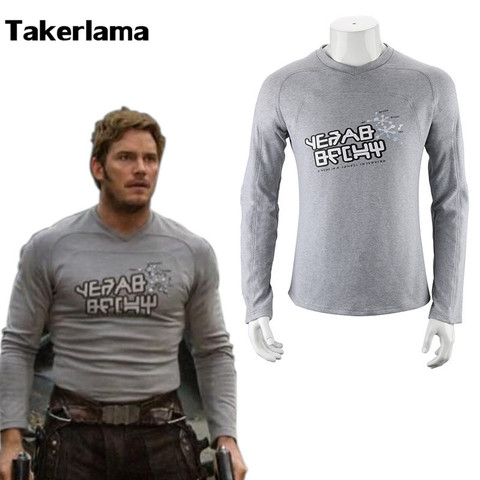 Takerlama Guardians of the Galaxy 2 Starlord Uniform Shirt Peter Jason Quill Cosplay Costume for Halloween Party Suit ► Photo 1/6