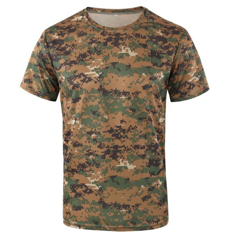Quick Dry Camouflage T Shirt Men Summer T-shirt Short Sleeve Tee Tops Mens Outdoor Military Tactical Combat Fitness T Shirts ► Photo 1/6