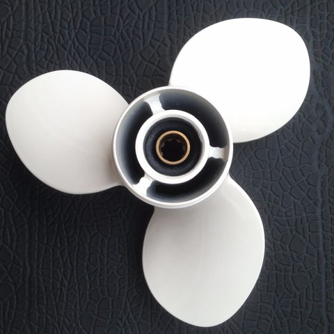 Free shipping 9 1/4x11 for YAMAHA 8 tooth spine aluminium  propeller propellers 15hp propellers 9.9 hp  propellers ► Photo 1/5