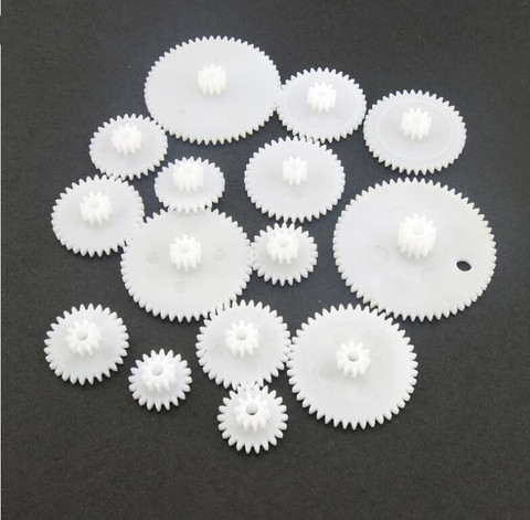 15 pcs/lot Bilayer gears plastic gear transmission gears motor gear for car model ► Photo 1/1