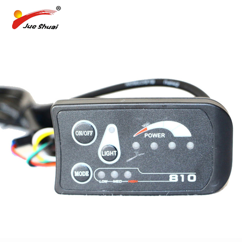 Waterproof or Normal Connector 810 LED Display for Electric Bicycle Cycling Speed Meter Connect Ebike Headlight and Controller ► Photo 1/6