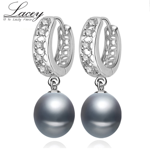 LACEY Real Pearl Hoop Earrings,Natural Freshwater Pearl Earrings For Women 925 Sterling Silver Earrings Jewelry Hot Selling ► Photo 1/6