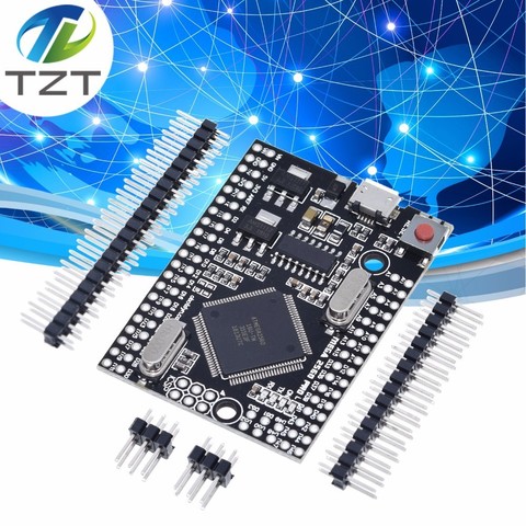 TZT Mega 2560 PRO MINI 5V (Embed) CH340G ATmega2560-16AU with male pinheaders Compatible for arduino Mega 2560 ► Photo 1/6