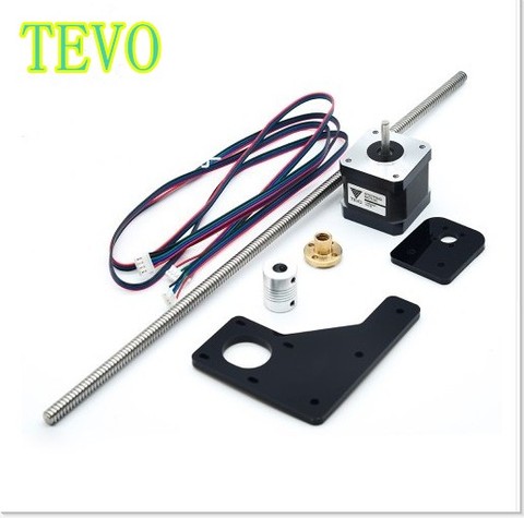 TEVO Tarantula Dual Z Axis Upgrade Kit Nema 42 step motor & T8*2 lead screw 375 mm 8mm with brass copper for 3D printer part ► Photo 1/1