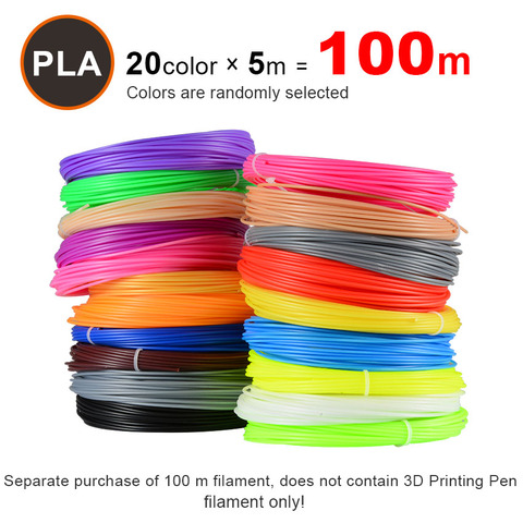 New Free Shipping 20Pieces/lot 3D Printer Filament 5M/pcs 20 Colors 1.75mm PLA 3D Print Filament For 3D Printer Or 3D Pen ► Photo 1/6