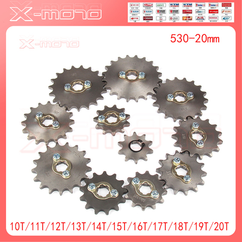 Front Engine Sprocket Star #530 10T-20T 12 13 Teeth 20mm For 530 Chain With Locker Motorcycle Dirt Bike PitBike ATV Quad Parts ► Photo 1/6