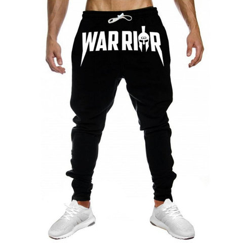 Black Joggers Sweatpants Men Cotton Print Casual Pants Gym Fitness Slim Drawstring Trousers Male Sportswear Running Track pants ► Photo 1/6