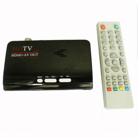 Digital Terrestrial HDMI DVB T T2 Protocol TV Box HDMI AV CVBS external TV Tuner Receiver With Remote Control for lcd monitor ► Photo 1/1