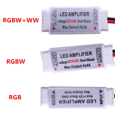 Mini RGB/RGBW/RGBCCT  Led Amplifier Controller Common Anode 3CH/4CH/5CH For SMD 3528 5050 5050RGBWW RGBCCT Led Strip Lighting ► Photo 1/2
