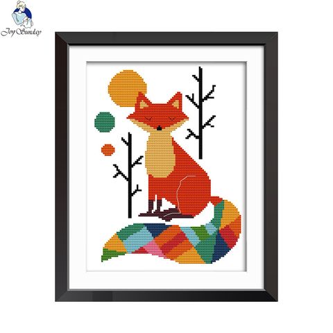 Needlework DIY DMC Cross stitch Sets For Embroidery kits Seven color fox Patterns Counted Cross-Stitching Home Decoration ► Photo 1/6
