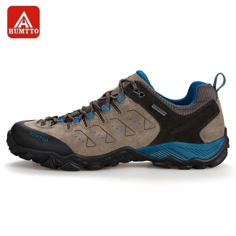 HUMTTO Men's Hiking Shoes Outdoor Mountains Trekking Leather Shoes Breathable Lace-up Shock Absorbing Sneakers Women Couple ► Photo 1/6