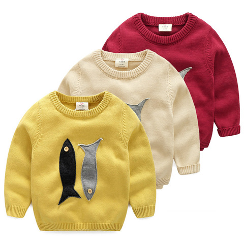 2022 Spring Autumn Winter 2-10 Years Old Teenage Christmas Gift O-Neck Knitted School Child Cartoon Baby Kids Boys Sweaters ► Photo 1/6