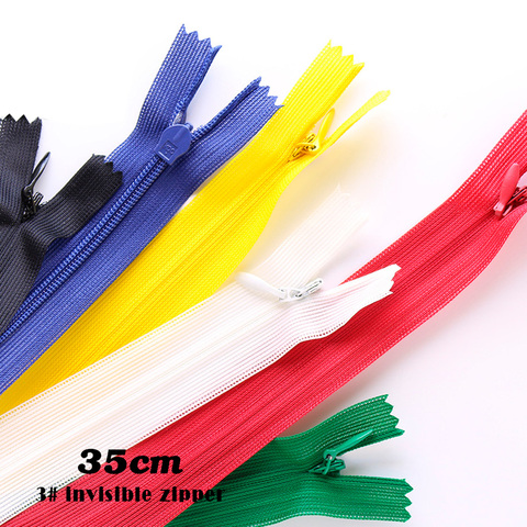 3# invisible zippers 35cm for skirt pants open end lace zipper for hidden bags closure resin zips for sewing clothing pillow zip ► Photo 1/5