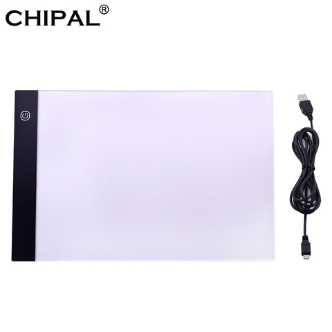 CHIPAL A4 LED Drawing Tablet Digital Graphics Pad USB LED Light Box Copy Board Electronic Art Graphic Painting Writing Table ► Photo 1/6
