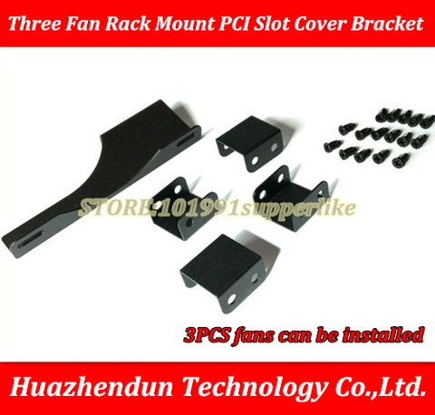 DEBROGLIE 1 Set  Three  Fan Rack Mount PCI Slot Cover Bracket Video Card Cooling for 120-140mm ► Photo 1/5