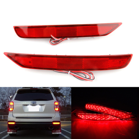 Niscarda 2PCS LED Rear Bumper Reflector Light Red Car Driving Brake Fog Trim Molding Tail Lamp For Subaru Forester 2008-2017 ► Photo 1/1