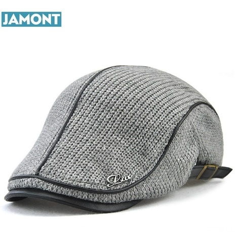 JAMONT High Quality English Style Winter Woolen Elderly Men Cap