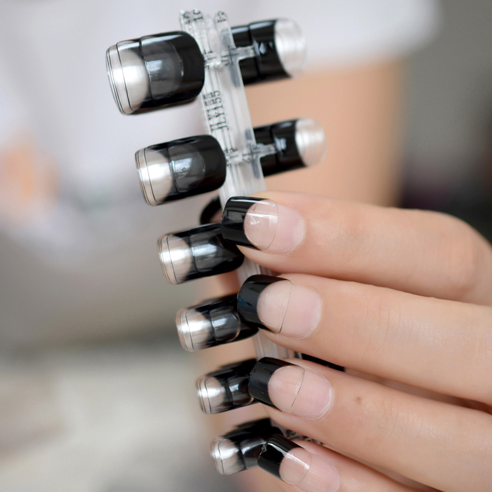 Buy Online Uv Shiny Black Clear Fake French Nail Tips Manicure Half Nails Tips Transparent Square French Nails Diy Nail Extension Tips Alitools Buy Online Uv Shiny Black Clear Fake French Nail Tips Manicure Half Nails Tips Transparent Square French Nails Diy Nail Extension Tips Alitools