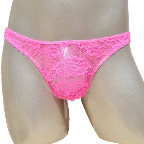 Male low-waist lace brief panties men's charming mesh breathable  sexy briefs ► Photo 1/5