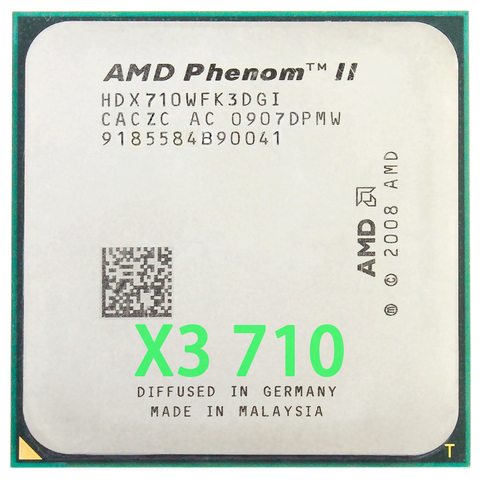 AMD Phenom II X3 710 Triple-Core CPU Processor 2.6Ghz/ 6M/95W/2000GHz Socket am3 am2+ ► Photo 1/4