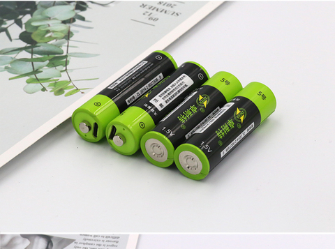 4pcs ZNTER 2550mwh 1.5V USB AA 1700mAh li-polymer  rechargeable lithium  battery no USB cable pack ► Photo 1/4