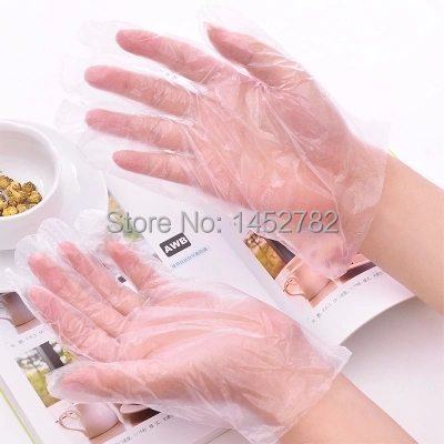 100PCS/LOT Eco-friendly Disposable Gloves PE Garden Household Restaurant BBQ Plastic Multifuctional Gloves Food ► Photo 1/6