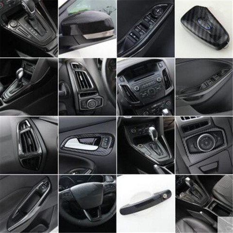 Car-Styling Gear panel cup holder door handle steering wheel air vent Decorative case For Ford Focus 3 mk3 2015-2022 ► Photo 1/6