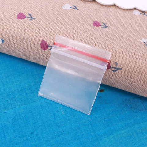 100pcs/pack Jewelry Ziplock Zip Zipped Lock Reclosable Thick Plastic Poly Clear Bags Nuts Charms Packaging Bags Thickness 0.2mm ► Photo 1/6