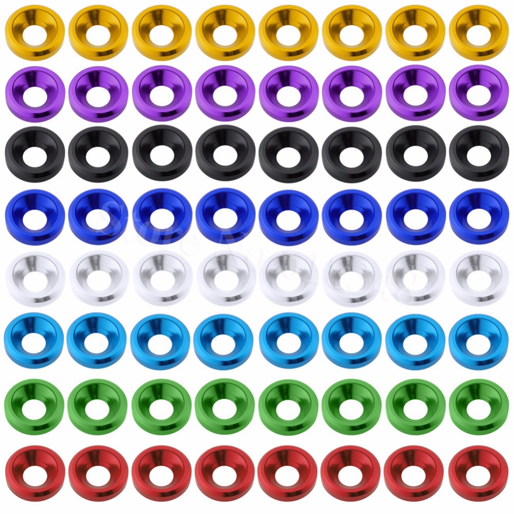 Green Multicolored Drone Countersunk Cup Head Hex Screw Aluminum Alloy Socket Washer For M3 Screw 50pcs/Lot 