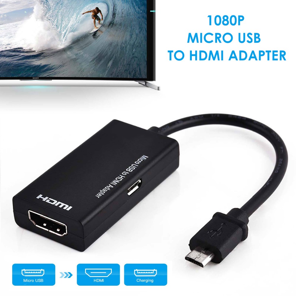 SOONHUA Micro To HDMI 1080P HD Video Cable for Converter Adapters For Samsung Huawei Android Phone Tablet - Price history & Review | AliExpress Seller - SOONHUA-Official Store | Alitools.io