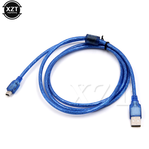 High Quality 30cm 150cm 3m 5m 1pcs USB 2.0 Type A Male to Mini 5P Male Mini 5P USB Cable Foil+Braided Shielding data cable ► Photo 1/4