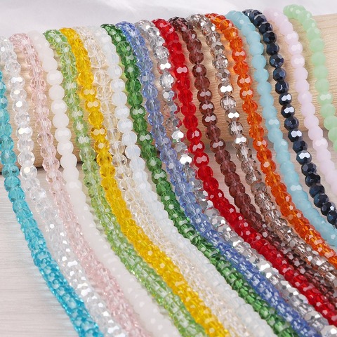 100pcs/lot 4mm 6mm Rondelle Austria Crystal Beads Faceted Glass Beads Loose Spacer Beads For DIY Jewelry Making ► Photo 1/6