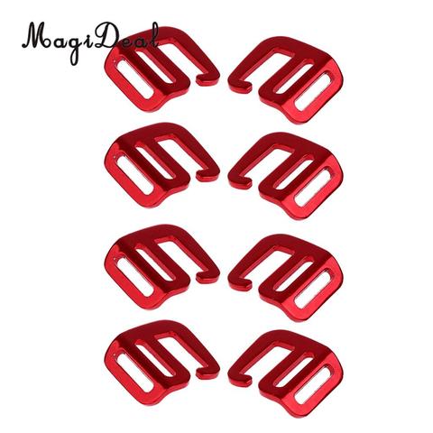 MagiDeal 8 Pcs 1 inch G Hook Outdoor Webbing Buckle for Backpack Strap 25mm Red ► Photo 1/6