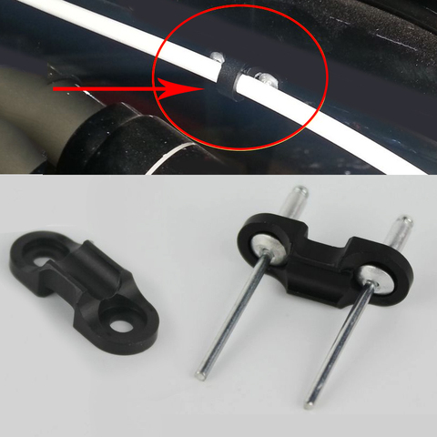 MUQZI 2PCS Bike Bicycle Brake Shifter Cable Line Pipe Buckle Base Aluminum Alloy Base Cycling  Wire Tube Clamp Base Accessories ► Photo 1/5