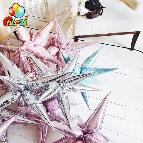 12pcs Explosion star balloons Birthday party opening ceremony Wedding decoration Water drop cone Foil balloons Party Supplies ► Photo 1/6