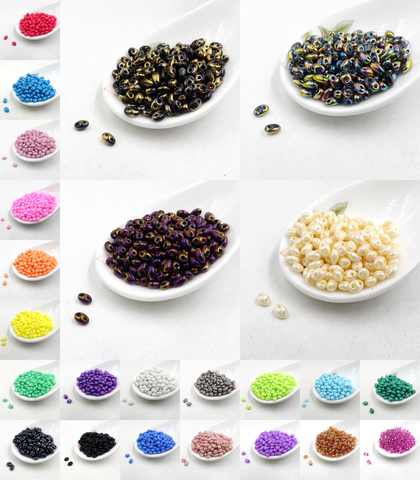 New 5x2.5mm Luster Czech Glass Seed Beads Two Hole Bead  240pcs  by the color you choose ► Photo 1/6