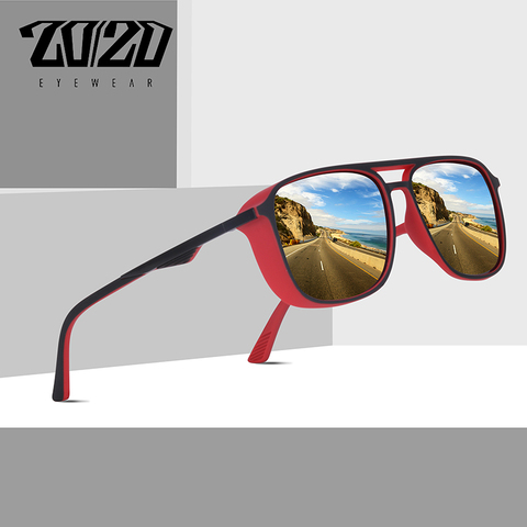 20/20 Brand Design Sunglasses Polarized Men Punk Vintage Eyewear Red Steampunk Sunglasses Goggles Gafas De Sol PL366 ► Photo 1/6