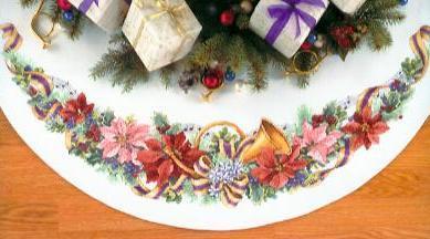 Top Quality Lovely Holiday Theme Counted Cross Stitch Kit Holiday Harmony Tree Skirt Tablecloth Cross Stitch ► Photo 1/1