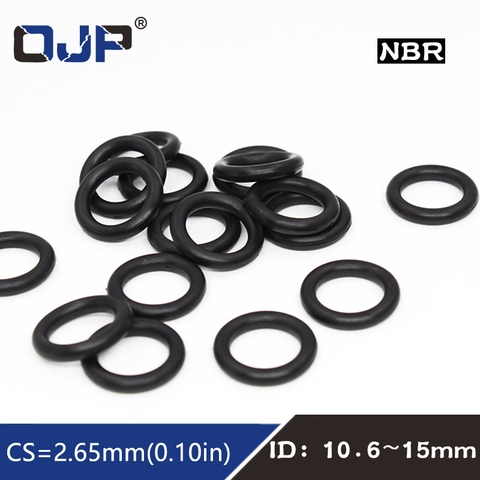 50PCS/lot Rubber Ring NBR Sealing O-Ring 2.65mm Thickness ID10.6/11.2/11.8/12.5/13.2/14/15mm Nitrile O Ring Seal Gasket Rings ► Photo 1/6