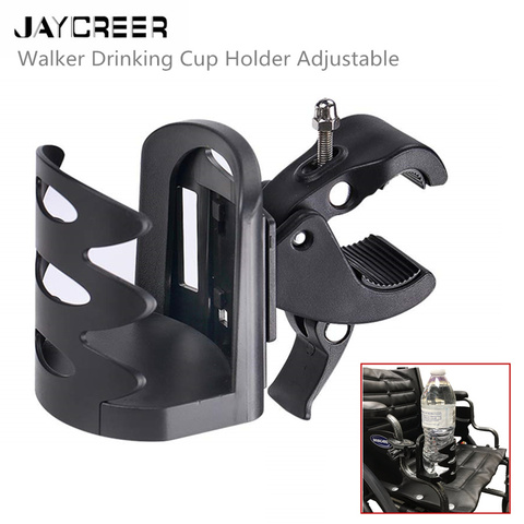 JayCreer Walker Drinking Cup Holder Adjustable for Rollator Rolling Wheelchair Transport Chairs Stroller Water Bottle Holders ► Photo 1/6