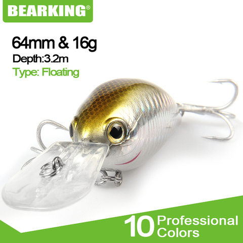 Perfect Bearking Hot Model Promotion,no benifit!! fishing lures,64mm/16g,dive 3.2m,each lot 5pcs different colors ► Photo 1/4