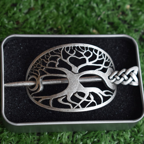 4.9*7cm wicca Viking tree of life Hairpins Hair Clips Stick Slide Accessories gift for her ► Photo 1/6