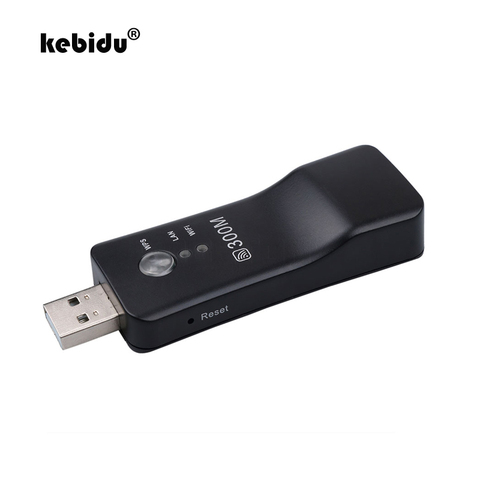 kebidu New Universal Wireless TV Network Wifi Adapter WPS 300Mbps Wi-fi Repeater RJ-45 Network Cable For Samsung LG Sony HDTV ► Photo 1/6