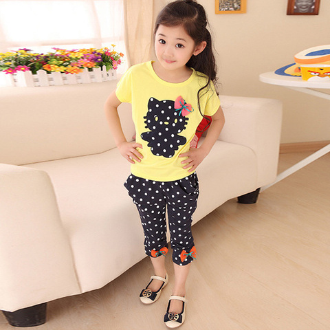 2022 Girls Summer Casual Clothes Set Children Short Sleeve Cartoon T-shirt  + Short Pants Sport Suits Girl Clothing Sets for Kids - Price history &  Review | AliExpress Seller - New dream wq 
