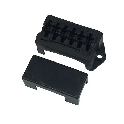 Double Row 6 Road Medium Auto Relay Fuse Box with 12pcs Terminals BX2061 Car Insurance Holder for cars, electric cars ► Photo 1/1