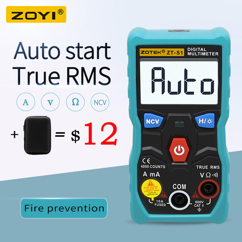 ZOYI ZT-S1 Digital Multimeter tester autoranging True rms automotriz Mmultimetro with NCV  LCD backlight+Flashlight like RM403B ► Photo 1/6