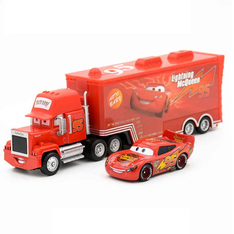 Disney Pixar Cars Lightning McQueen Mater King 1:55 Model Toy Car Gift For Kids