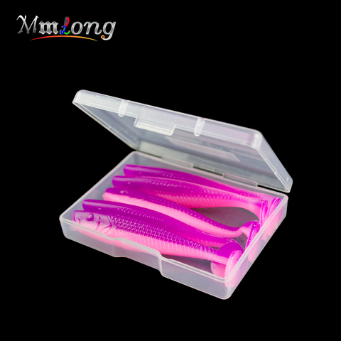 Agoie 5Pcs/Box 70mm Soft Lure Wobblers Fishing Lures Silicone Bait Shad Worm Carp Fishing Artificial Bass Pike Fishing Tackle ► Photo 1/6