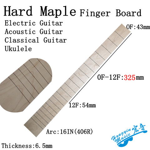 Hard Maple Acoustic Guitar Fingerboard Semi-Manufactures Guitar Making Repair Materials And Accessories ► Photo 1/6