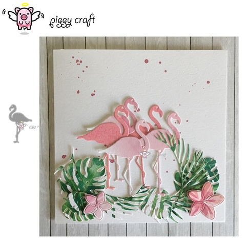 Piggy Craft metal cutting dies cut die mold Flamingo decoration Scrapbook paper craft knife mould blade punch stencils dies ► Photo 1/6